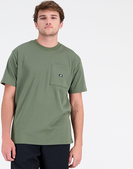 T-shirt New Balance w stylu casual z krótkim rękawem z bawełny