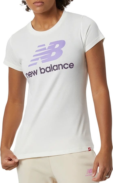 T-shirt New Balance w stylu klasycznym z bawełny z okrągłym dekoltem