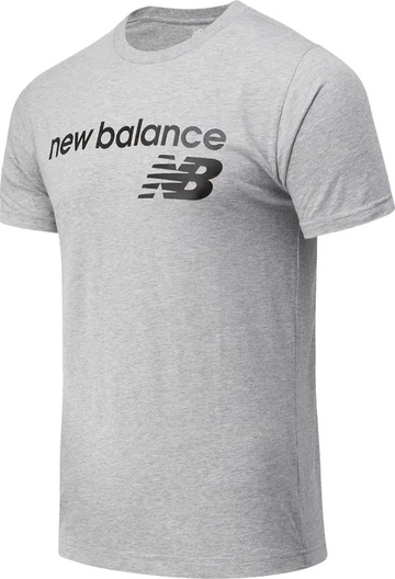 T-shirt New Balance z bawełny w młodzieżowym stylu z krótkim rękawem