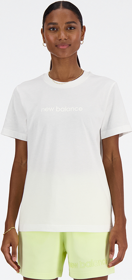 T-shirt New Balance z bawełny w sportowym stylu z okrągłym dekoltem