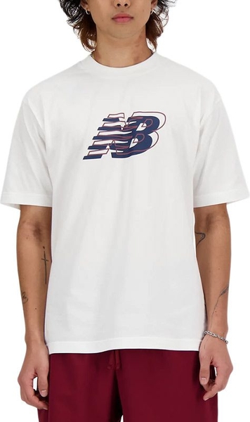 T-shirt New Balance z dresówki w sportowym stylu