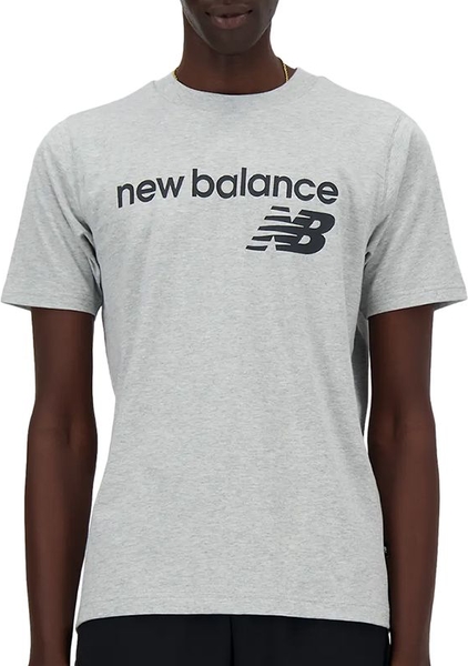 T-shirt New Balance z dresówki w sportowym stylu z krótkim rękawem