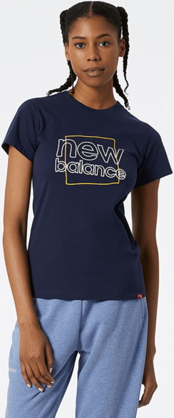 T-shirt New Balance z dzianiny z okrągłym dekoltem