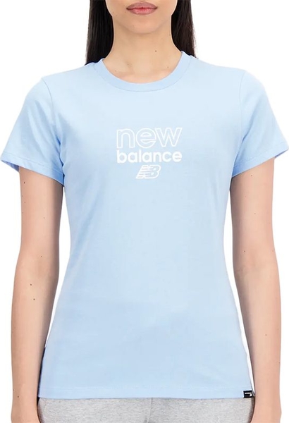 T-shirt New Balance z krótkim rękawem w młodzieżowym stylu