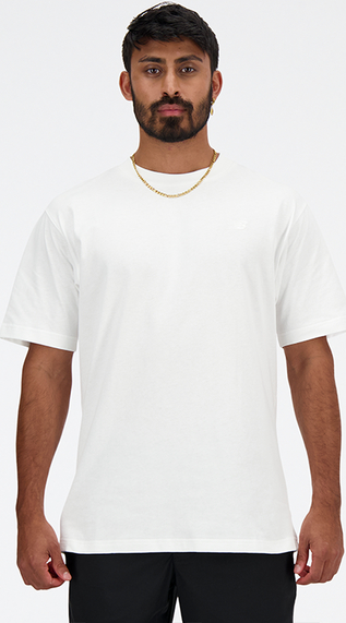 T-shirt New Balance z krótkim rękawem w sportowym stylu z dresówki