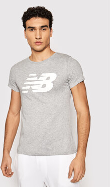 T-shirt New Balance z nadrukiem w sportowym stylu z krótkim rękawem