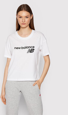 T-shirt New Balance z okrągłym dekoltem w młodzieżowym stylu