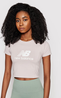 T-shirt New Balance z okrągłym dekoltem z bawełny