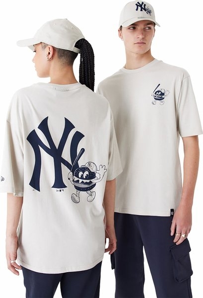 T-shirt New Era z bawełny w młodzieżowym stylu z nadrukiem