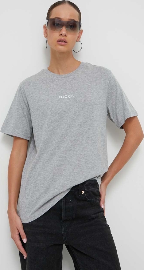 T-shirt Nicce w stylu casual z okrągłym dekoltem z krótkim rękawem