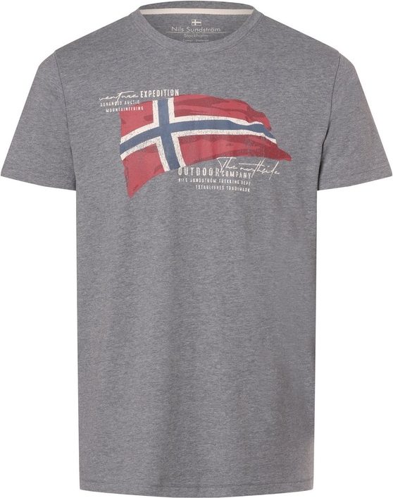 T-shirt Nils Sundström z krótkim rękawem z nadrukiem