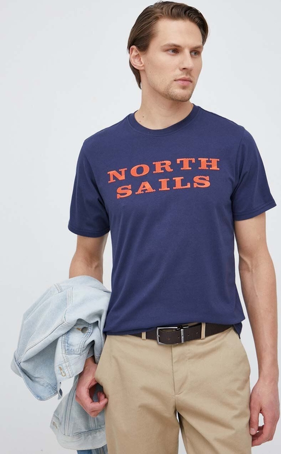 T-shirt North Sails z nadrukiem w sportowym stylu