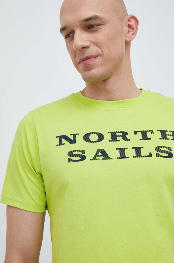 T-shirt North Sails z nadrukiem z krótkim rękawem z bawełny