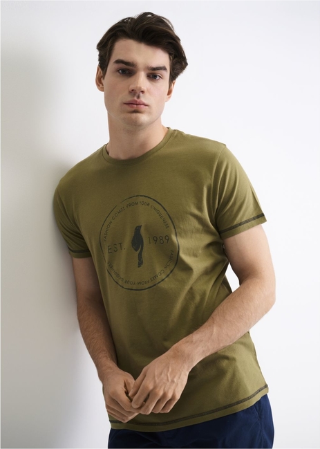 T-shirt Ochnik w młodzieżowym stylu z nadrukiem z krótkim rękawem