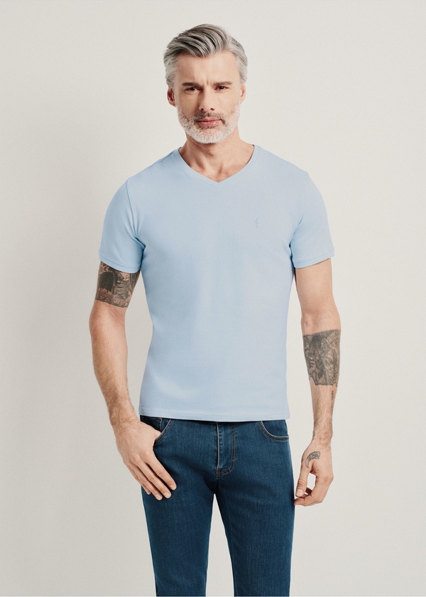 T-shirt Ochnik w stylu casual z krótkim rękawem z bawełny