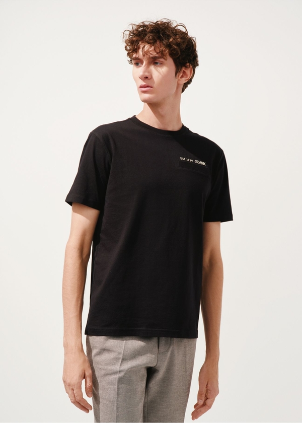 T-shirt Ochnik z krótkim rękawem w stylu casual z bawełny