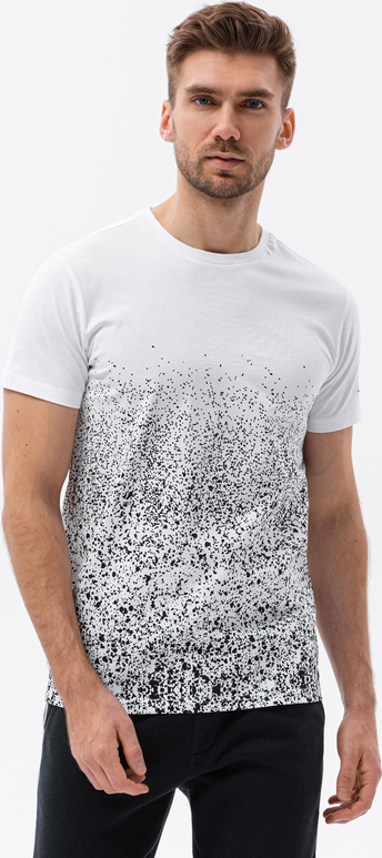 T-shirt Ombre w młodzieżowym stylu z nadrukiem z bawełny