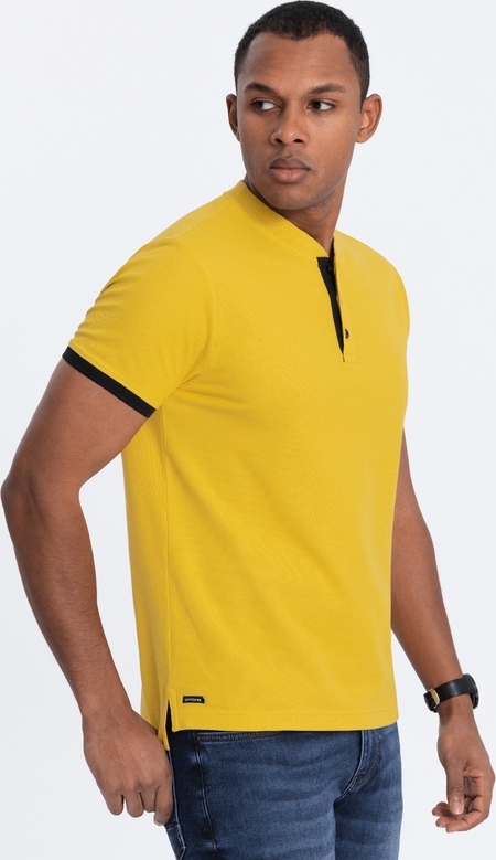 T-shirt Ombre w stylu casual z krótkim rękawem z bawełny