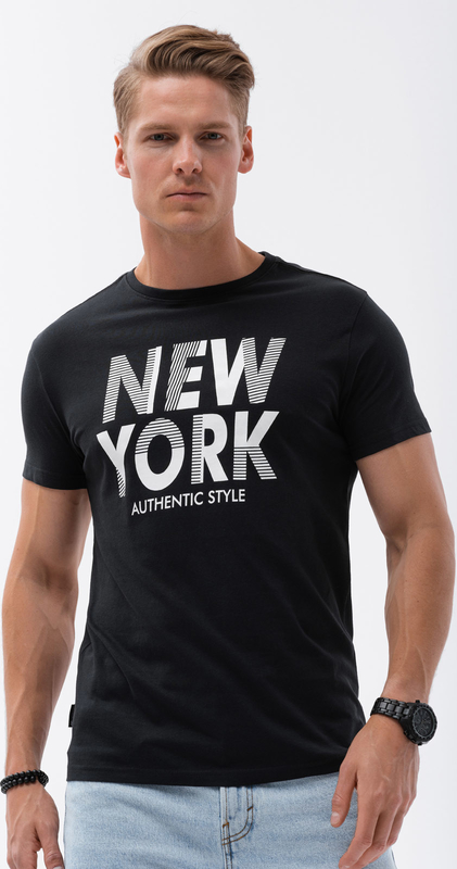 T-shirt Ombre w stylu klasycznym z nadrukiem