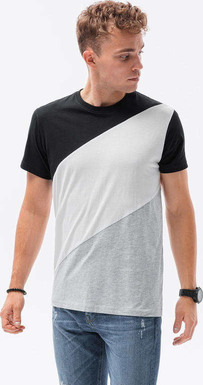T-shirt Ombre z bawełny w stylu casual z krótkim rękawem