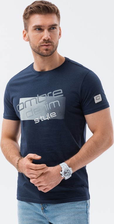 T-shirt Ombre z krótkim rękawem w młodzieżowym stylu z nadrukiem