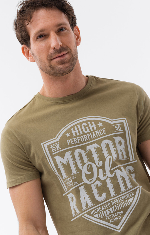 T-shirt Ombre z nadrukiem w stylu klasycznym