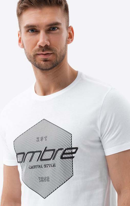 T-shirt Ombre z nadrukiem z krótkim rękawem