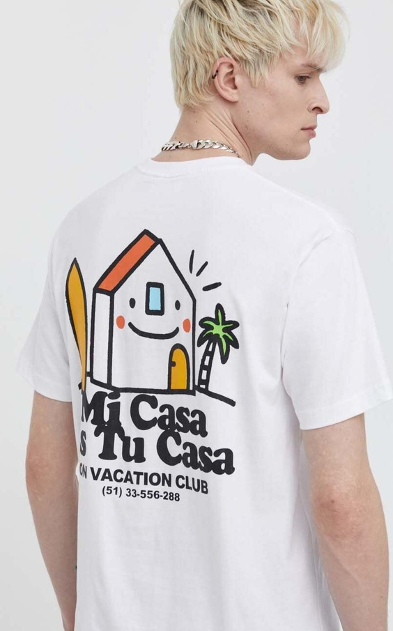 T-shirt On Vacation z nadrukiem w młodzieżowym stylu