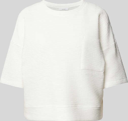T-shirt Opus z krótkim rękawem z bawełny z okrągłym dekoltem