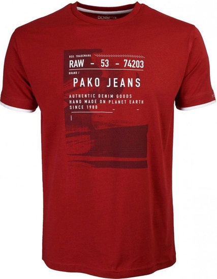 T-shirt Pako Jeans z nadrukiem z krótkim rękawem w młodzieżowym stylu