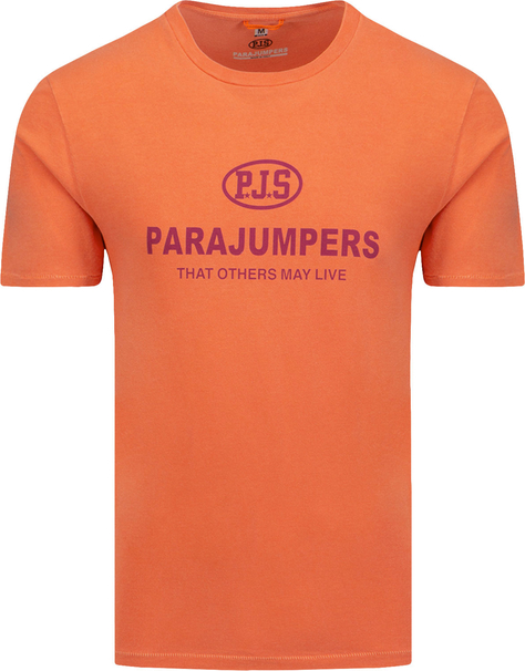T-shirt Parajumpers w młodzieżowym stylu z bawełny z krótkim rękawem