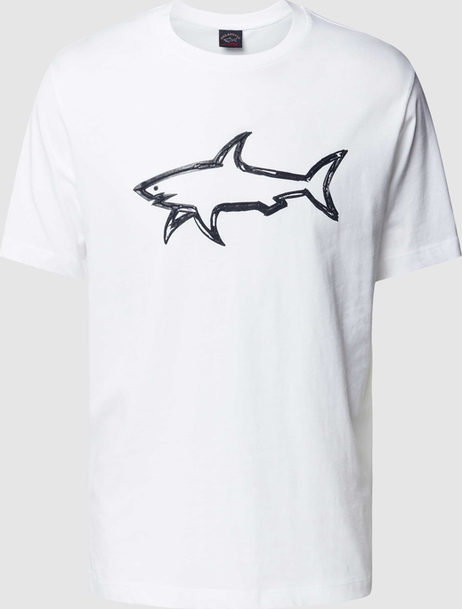 T-shirt Paul & Shark w młodzieżowym stylu z bawełny z nadrukiem