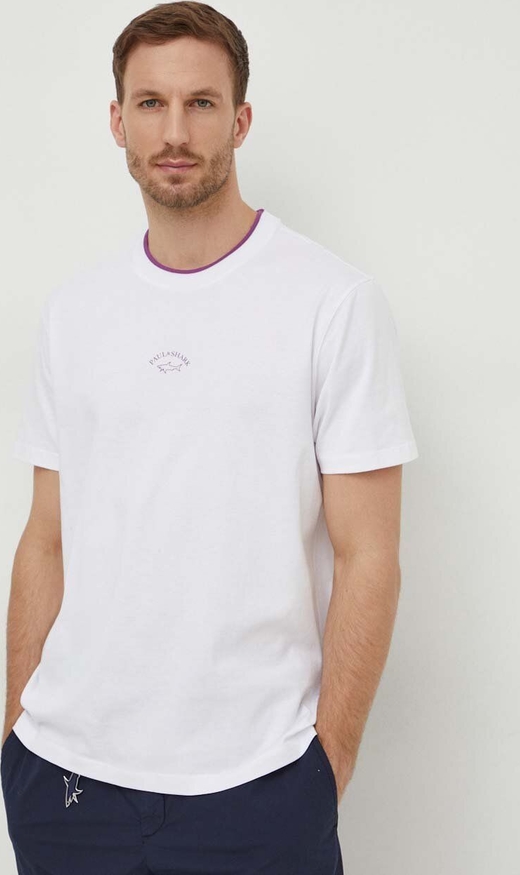 T-shirt Paul&shark w stylu casual z krótkim rękawem z bawełny