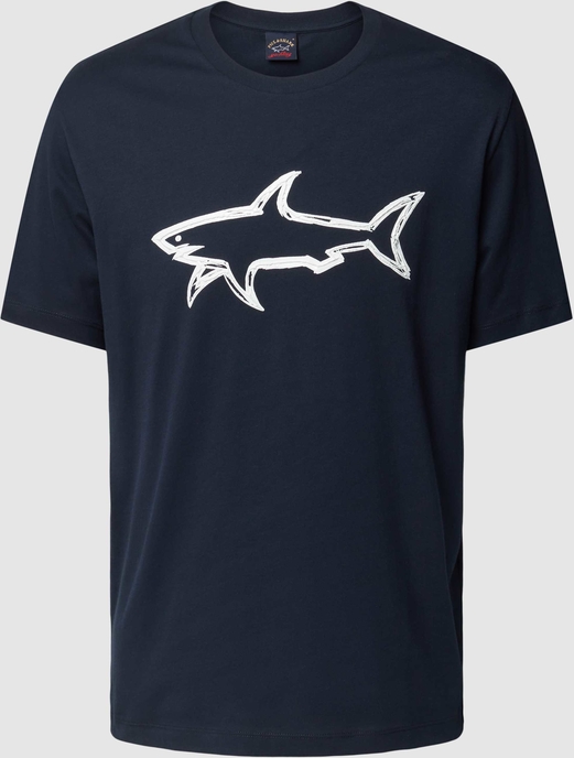 T-shirt Paul & Shark z nadrukiem z bawełny