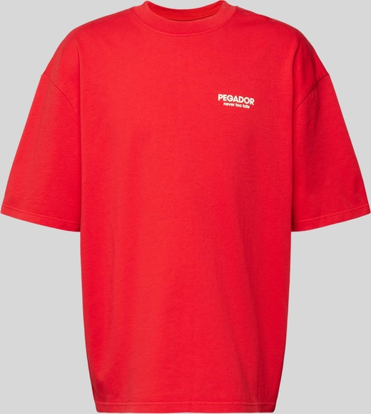T-shirt Pegador z bawełny z krótkim rękawem z nadrukiem