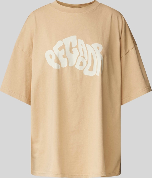 T-shirt Pegador z krótkim rękawem w młodzieżowym stylu z bawełny