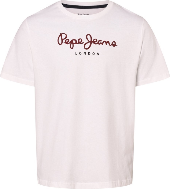 T-shirt Pepe Jeans w młodzieżowym stylu z bawełny z nadrukiem