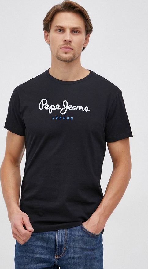 T-shirt Pepe Jeans z dzianiny w młodzieżowym stylu