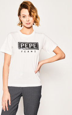 T-shirt Pepe Jeans z krótkim rękawem z okrągłym dekoltem