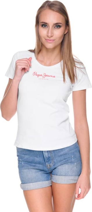 T-shirt Pepe Jeans z krótkim rękawem z okrągłym dekoltem w młodzieżowym stylu