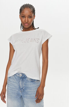 T-shirt Pepe Jeans z okrągłym dekoltem w młodzieżowym stylu
