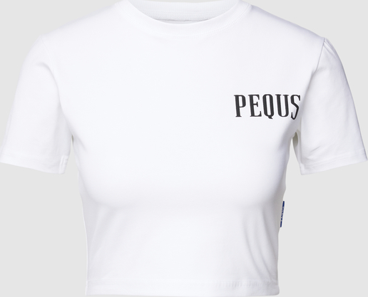 T-shirt Pequs z krótkim rękawem z bawełny z okrągłym dekoltem