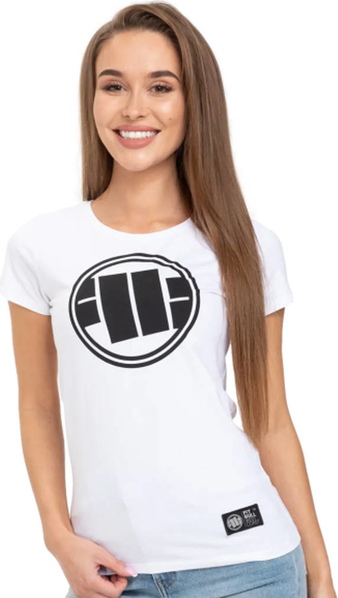 T-shirt Pit Bull West Coast w młodzieżowym stylu z okrągłym dekoltem z bawełny