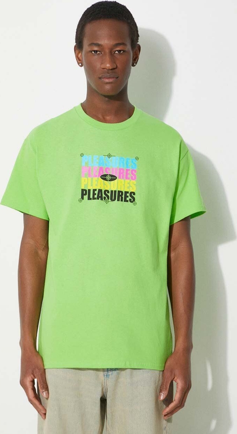 T-shirt Pleasures z bawełny w młodzieżowym stylu z nadrukiem