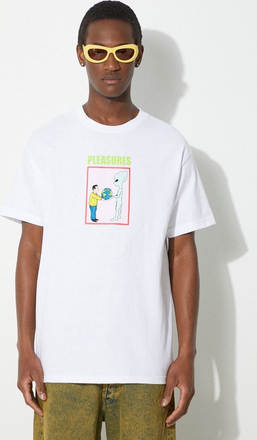 T-shirt Pleasures z bawełny z nadrukiem