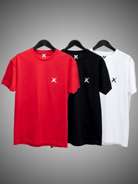 T-shirt Point X z krótkim rękawem z bawełny