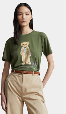 T-shirt POLO RALPH LAUREN w młodzieżowym stylu z nadrukiem z okrągłym dekoltem