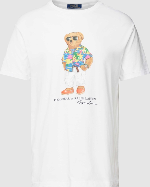 T-shirt POLO RALPH LAUREN z bawełny w młodzieżowym stylu z nadrukiem