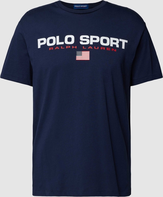 T-shirt Polo Sport z nadrukiem z krótkim rękawem w młodzieżowym stylu