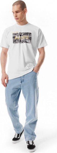 T-shirt Prosto. w stylu klasycznym z nadrukiem z bawełny